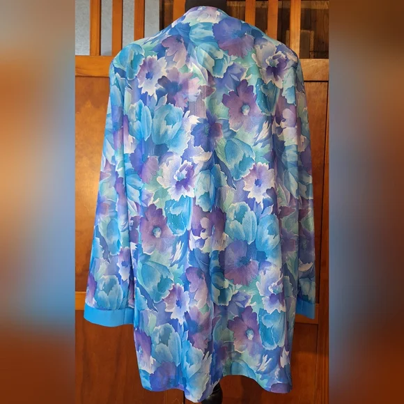 🪻NWT BLAIR women's floral kimono jacket. Size 1X - Picture 4 of 5